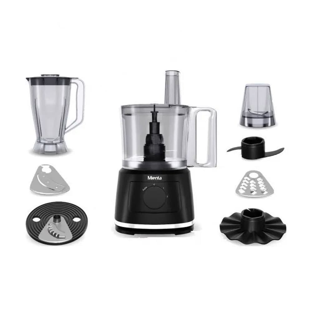 ميانتا محضر طعام 28 وظيفة بقوة 1000 وات - سعة مفرمة 2.5 لتر - 2 لتر خلاط - اسود - FP141535A