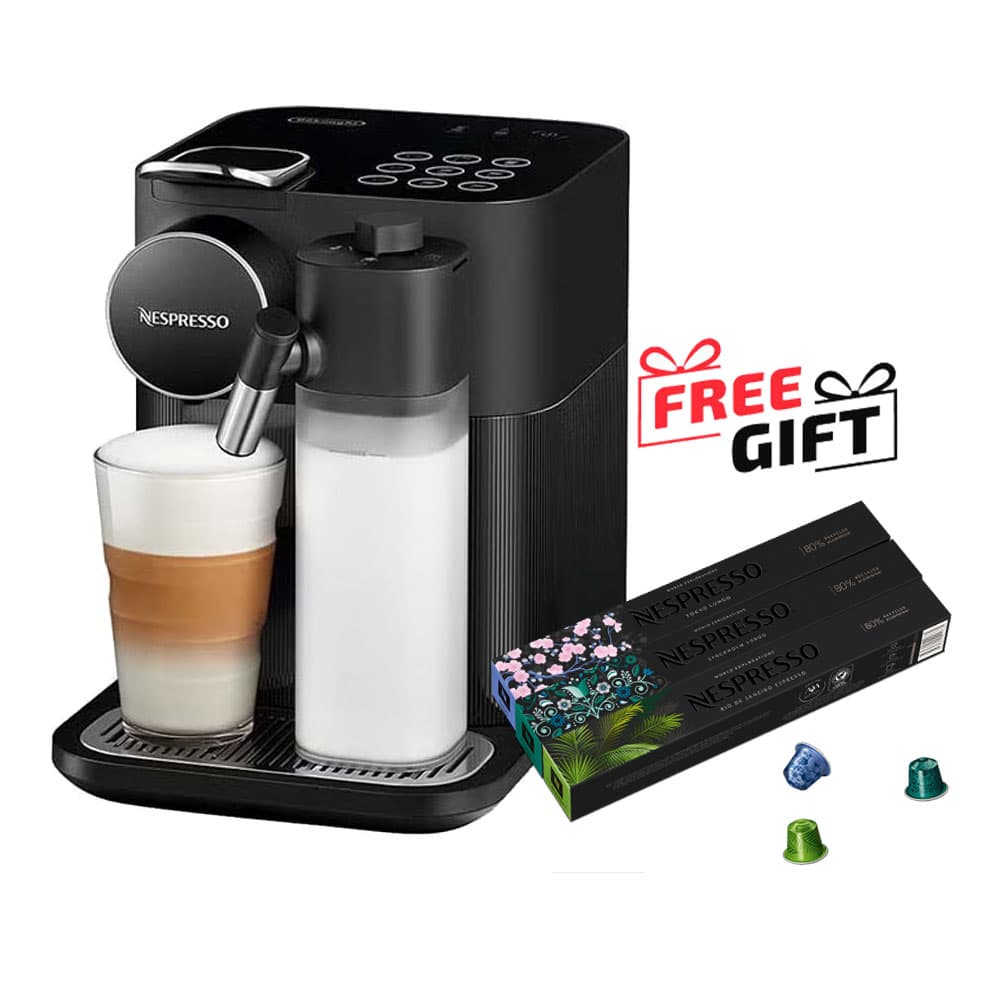 Nespresso Gran lattissima  Coffee Machine*milk 1 Liter - 19 Bar - Black - F541-EU-BK-NE + 30 Free Coffee Capsules