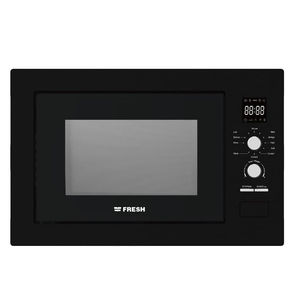 Fresh Built In Microwave 25 Liter Digital Grill 850 Watt - Black - FBMW25ECG BW