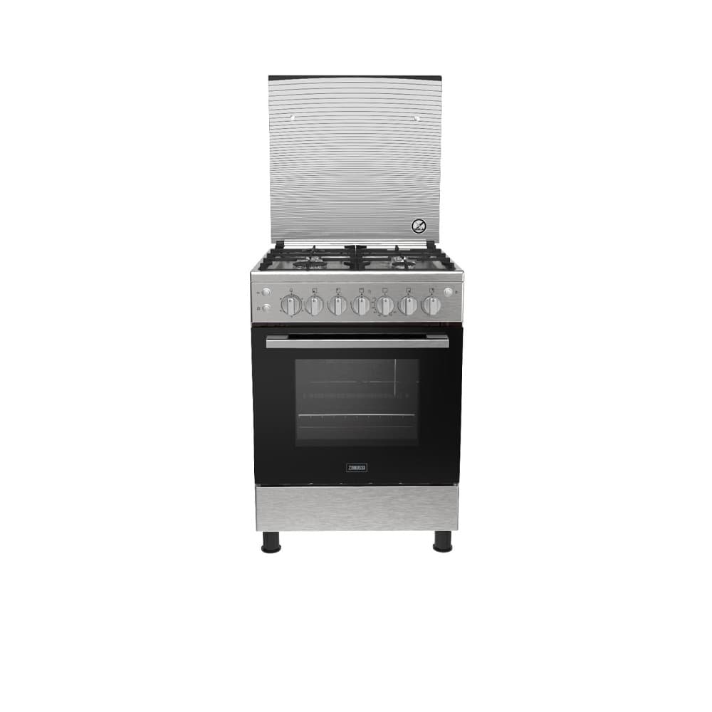 Zanussi Cool Easy 4 Burner Gas Cooker With Gas Oven And Hob -Stainless Steel - ZCG62196XB- 6594