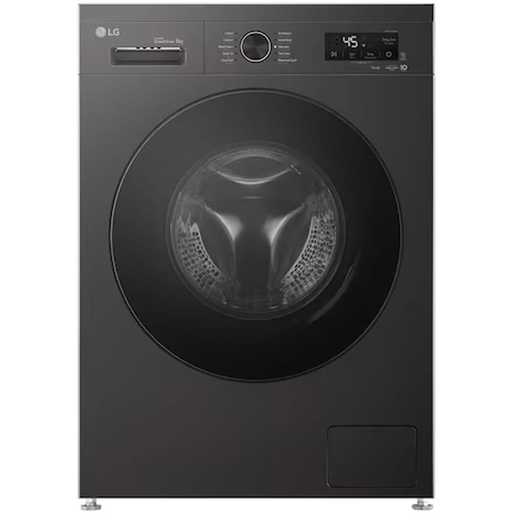 LG Washing Machine 9 kg - Front Load 1400 RPM Wi - Fi - Platinum Black - F4Y2VYGYZ
