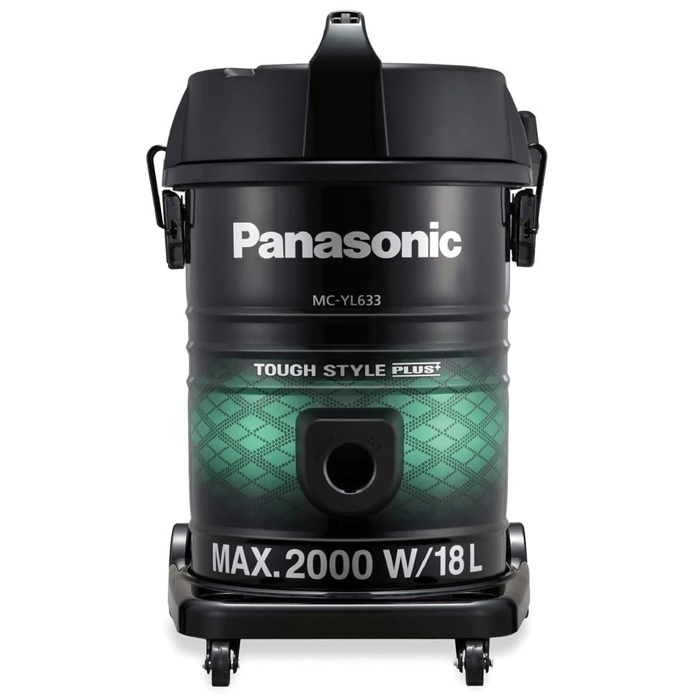 Panasonic Drum Vacuum Cleaner Touch Style Plus 2000 Watt - 18 Liter - Black*Green - MC-YL633