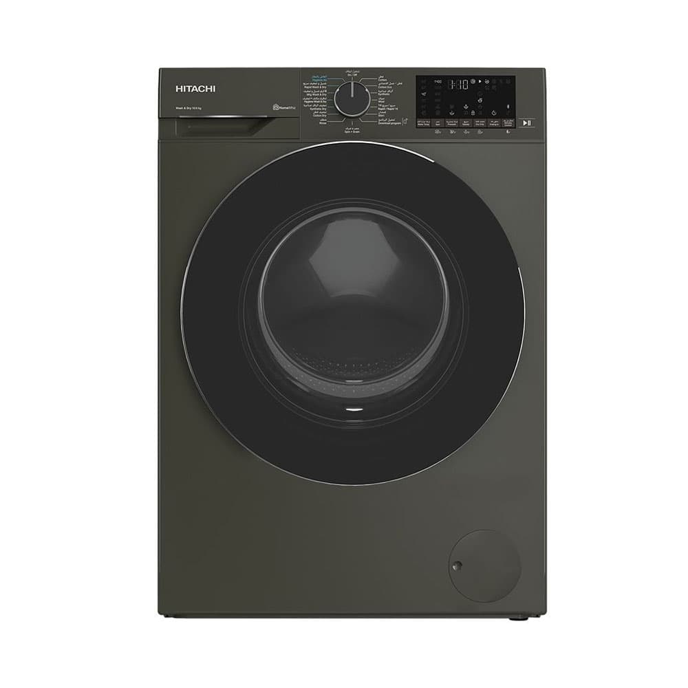 Hitachi Fully Automatic Washing Machine 10 KG 6 Kg Dryer Inverter - Grey - BDD100YFVEM
