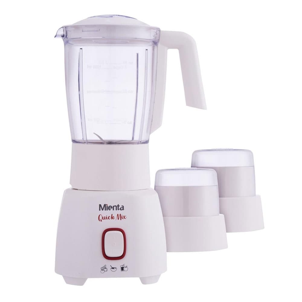Mienta Blender 450 Watt - 1.5 Liter Quick Mix - White - BL1261A