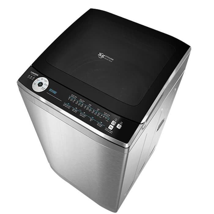 Tornado Washing Machine 9Kg Top Loading Pump - Silver - TWE-TLN09RSL