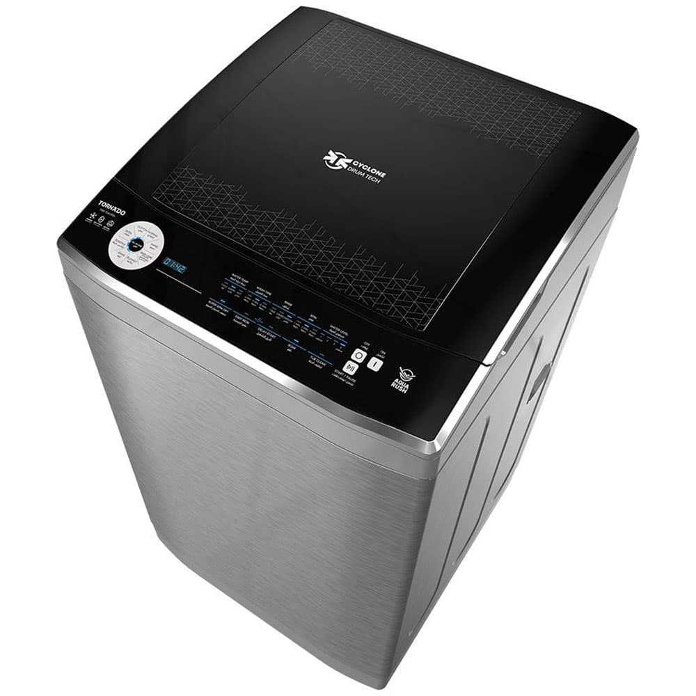 Tornado Washing Machine 13 Kg Top Loading Pump - Silver - TWE-TLN13RSL