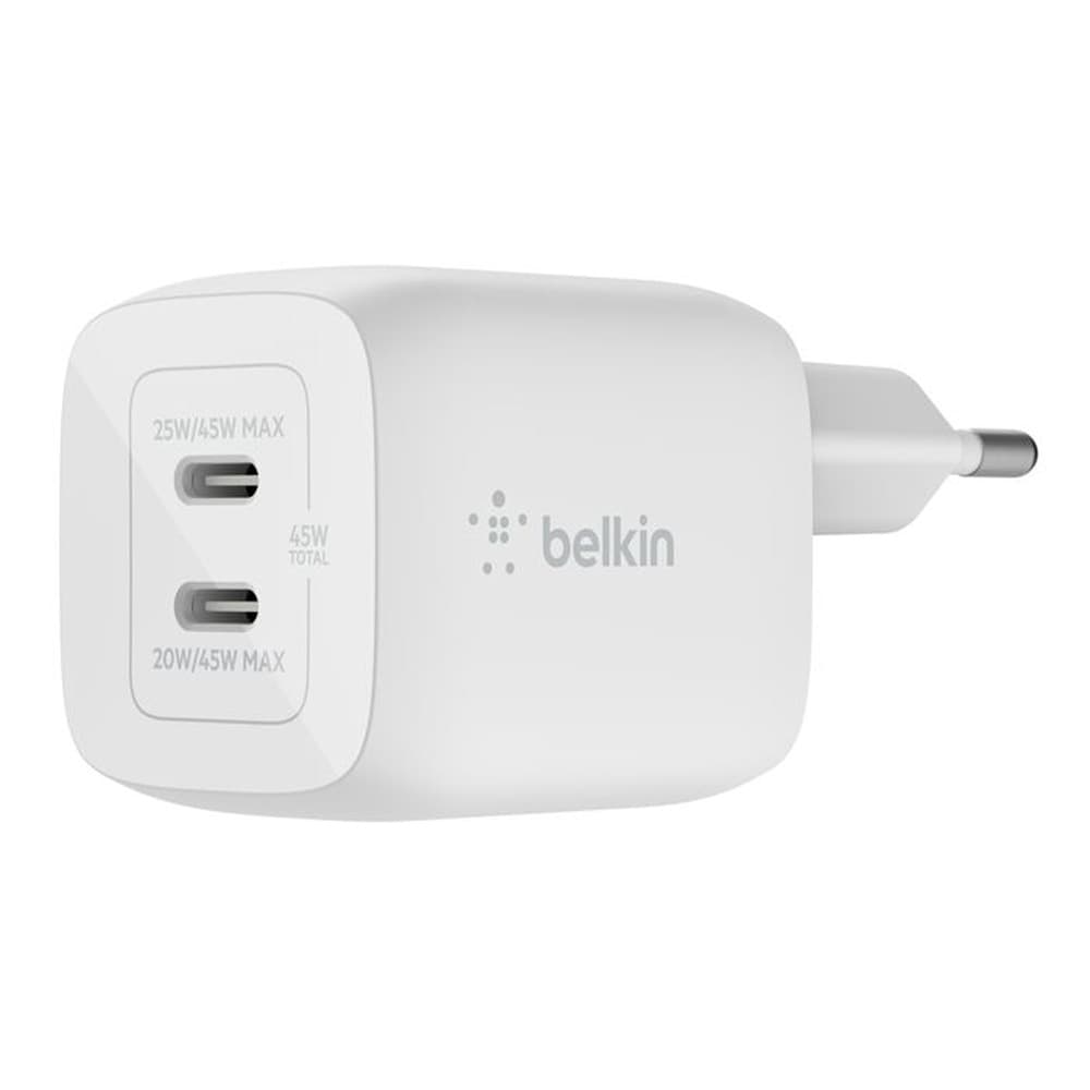 Belkin Wall Charger USB-C GAN 45W PPS - White