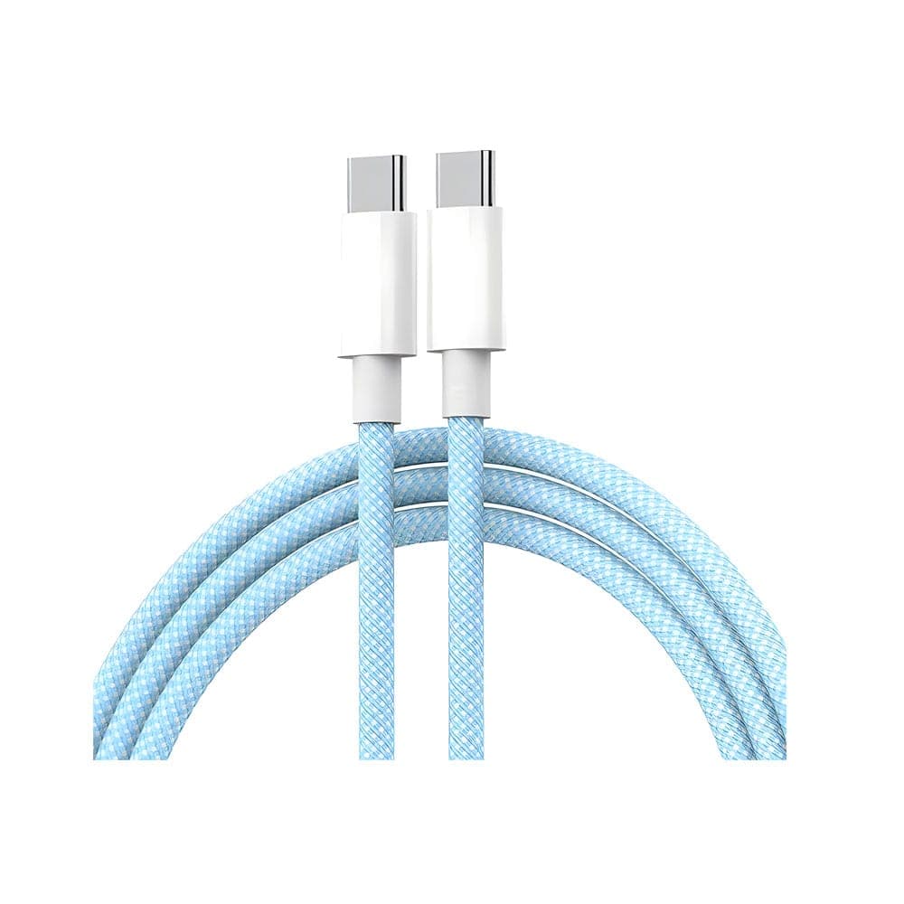 L'AVVENTO (MP35L) USB-C To USB-C Cable  New Woven 60W 1.2M - Blue