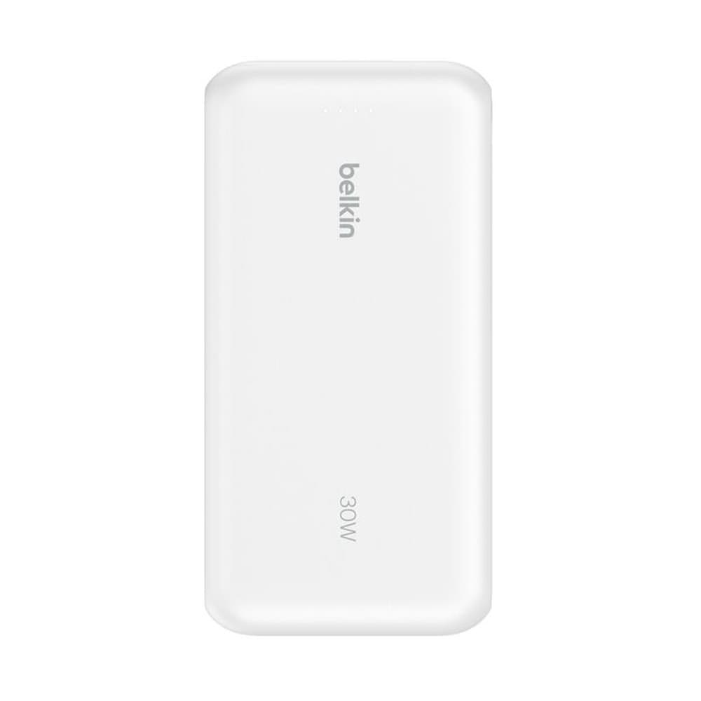 Belkin Boost Charge PowerBank 20K PD 30W With Intergrated Cable - White