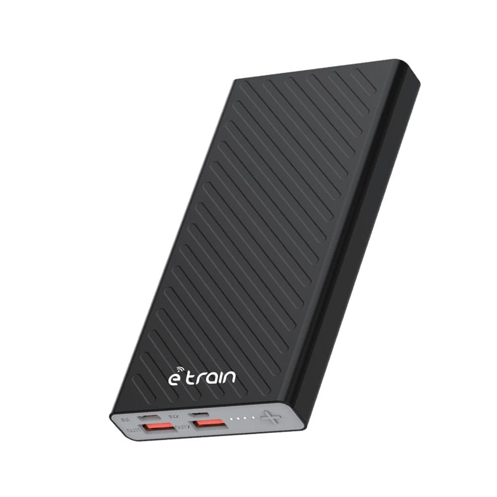 E-train (MP510) Power Bank 10,000 Mah, Dual Input &amp; Output Total power 10.5W - Black
