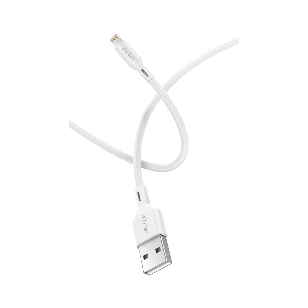 E-train USB-A to Lightning Cable 1M - White