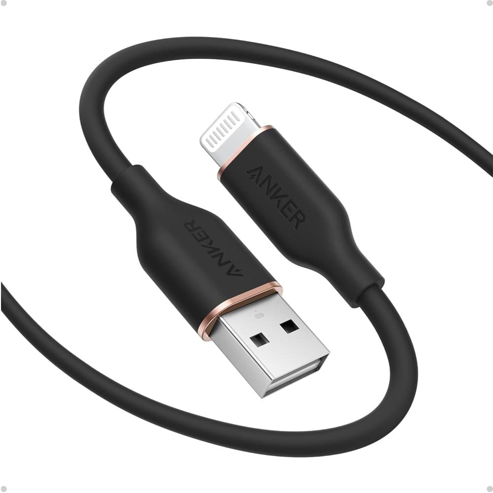 Anker PowerLine III Flow USB-A to Lighting Cable 6 Ft - A85A1012- Black