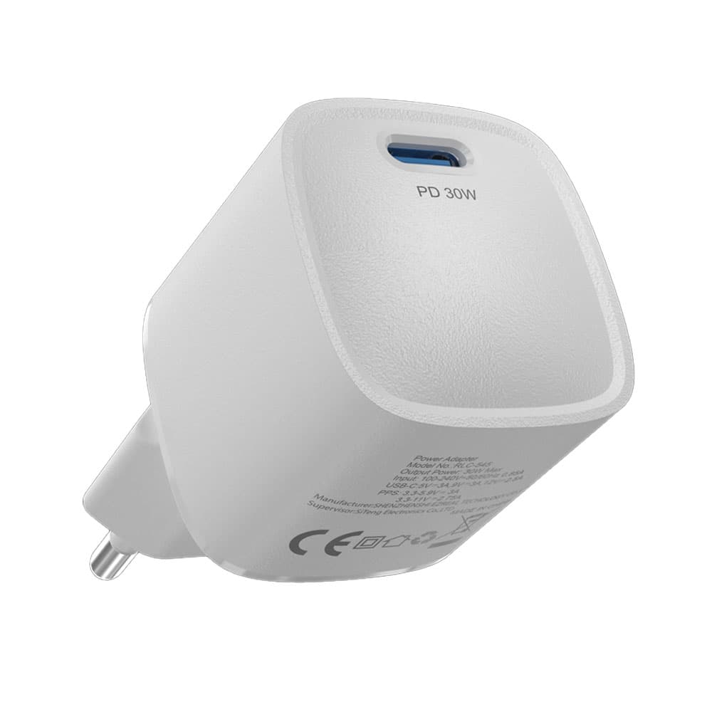 ديفيا شاحن سريع صغير Smart Series PD EU قوة 30 وات - أبيض