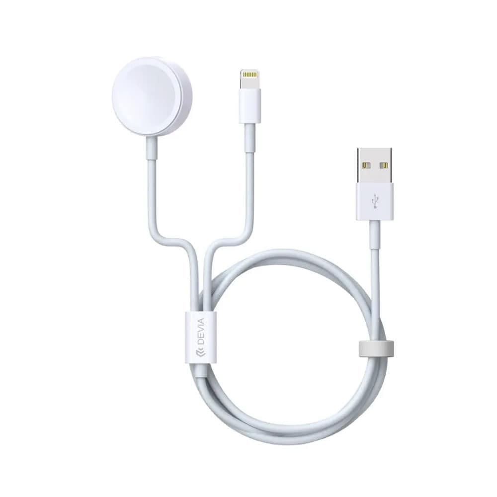 DEVIA EA199 Smart Series 2 In 1 Apple Watch Charging Cable 1.2m - White