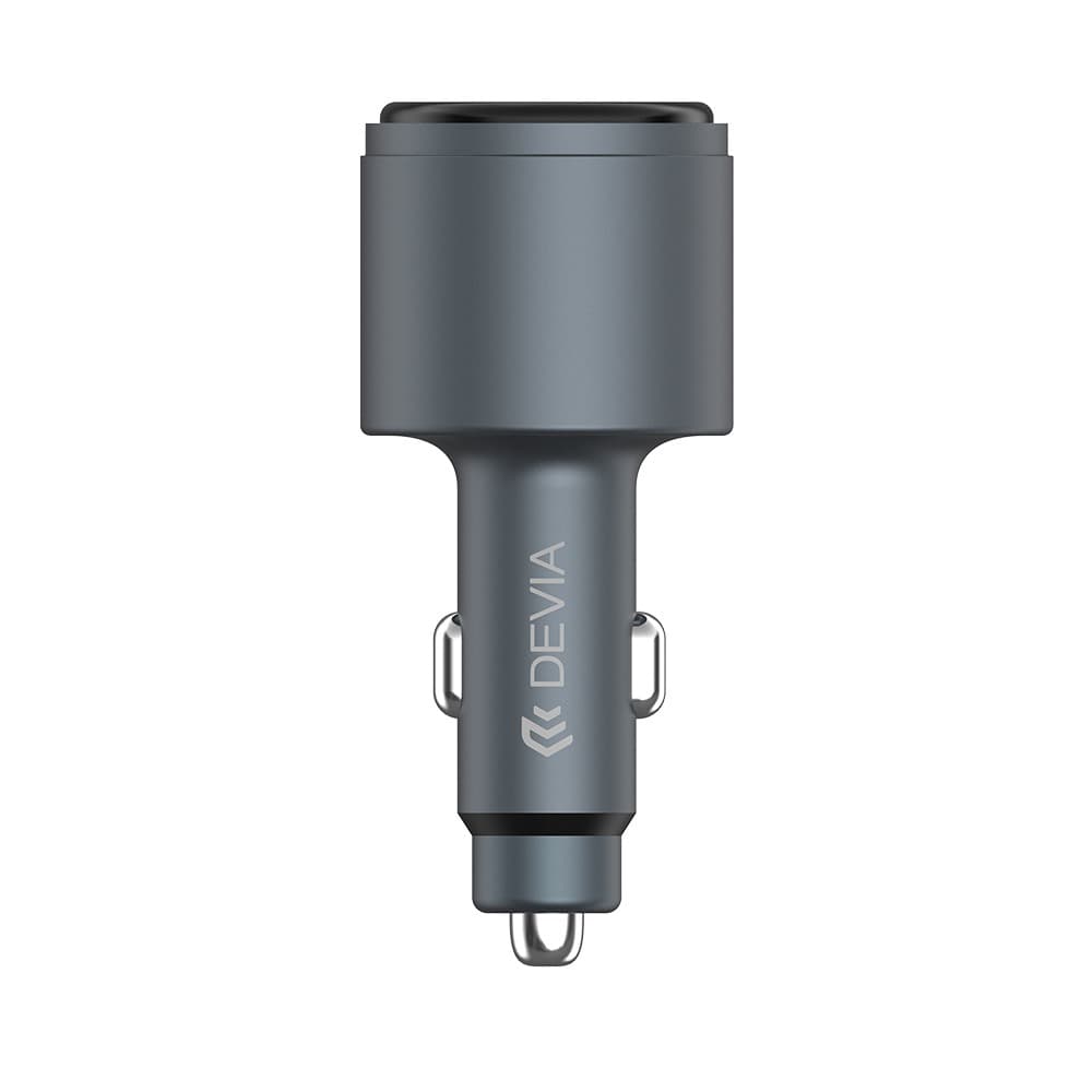Devia Extreme Speed Dual USB + Type-C Fast Car Charger 116W - Black