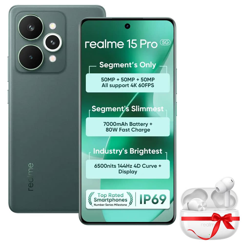 Realme 15 Pro 5G - 12GB RAM - 256GB - Velvet Green