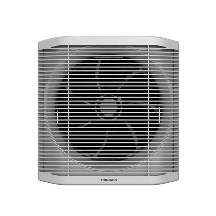 تورنيدو شفاط حمام مقاس 25 سم × 25 سم  رمادي × أسود مزود بشبكة للحماية - موديل TVS-25BG
