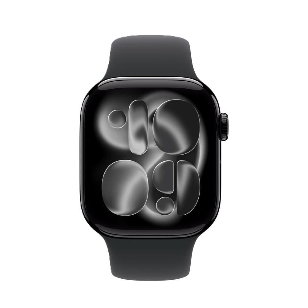 Apple Watch Series 11 GPS 42mm Jet Black Aluminium Case With Black Sport Band - S/M