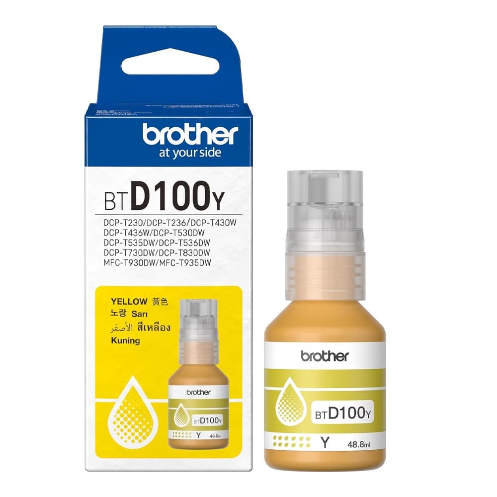 Brother Ink Bottle Yellow Color - BTD100Y