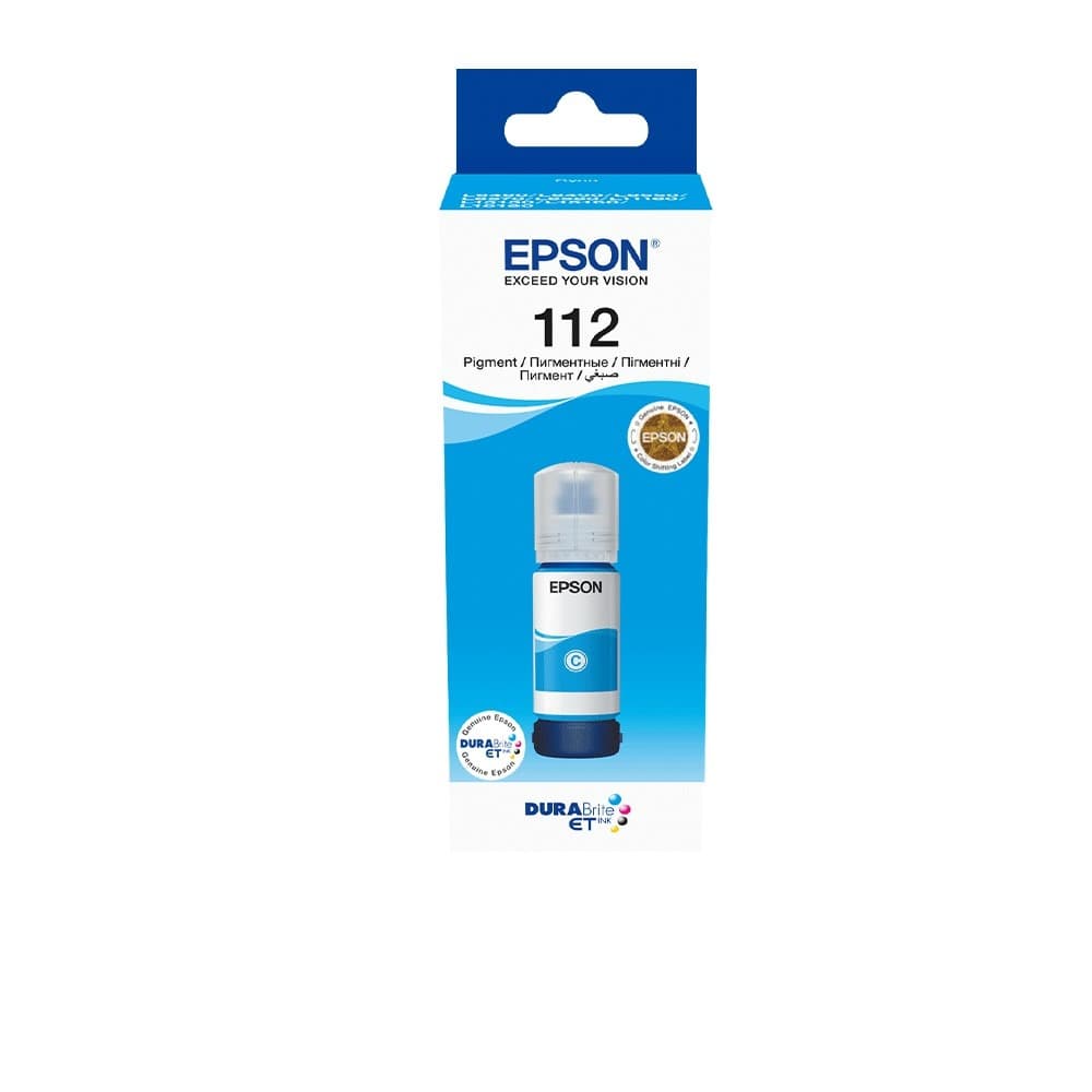 Epson 112 Eco Tank Pigment Cyan Ink Bottle