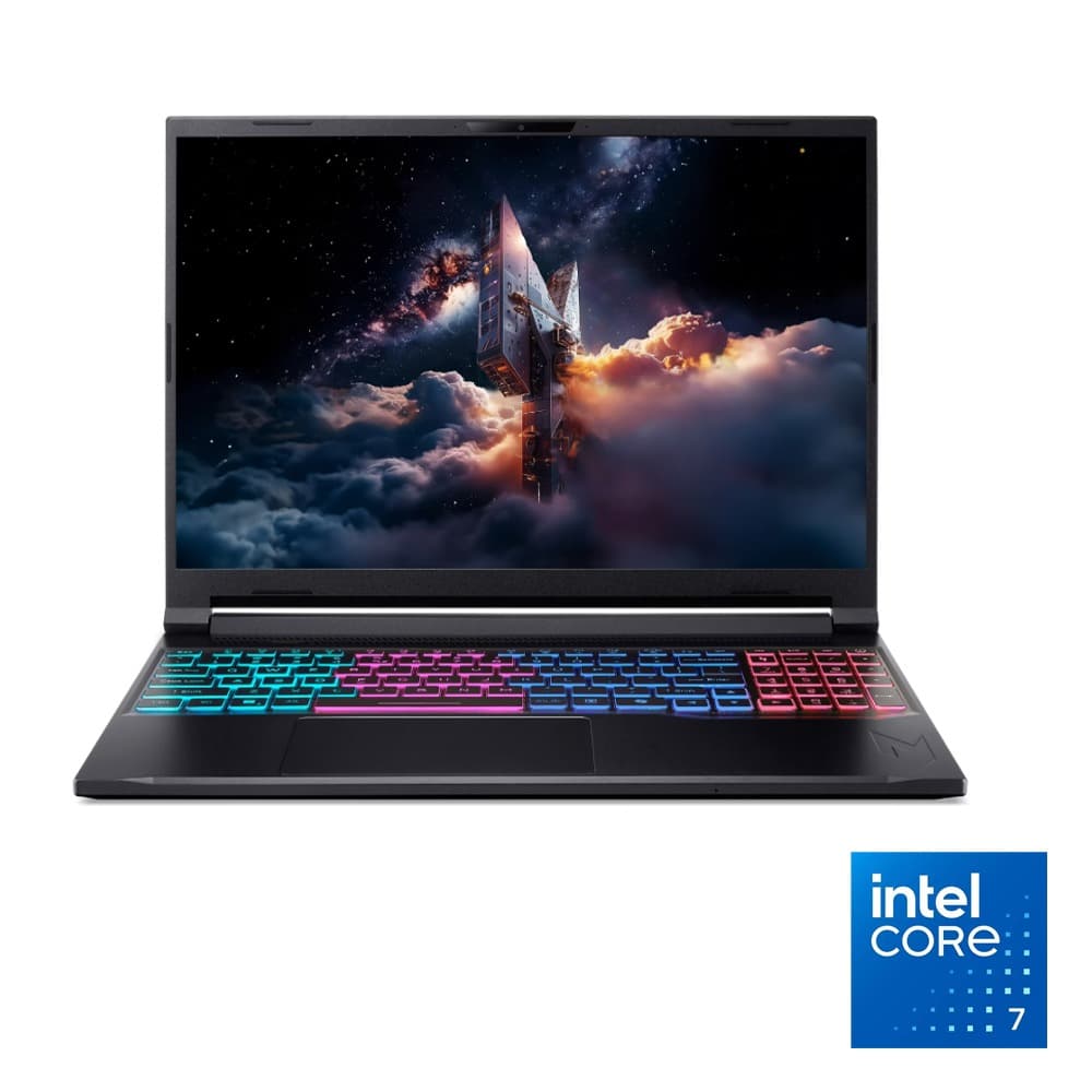 Acer Nitro V 16S ANV16S-71-71U7 Laptop - Intel® Core™ 7-240H - 16GB - 512GB SSD - NVIDIA® GeForce RTX™ 5050 8GB - 16" WQXGA 180Hz - Win11 - Obsidian b