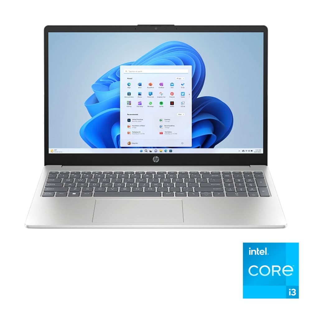 HP 15-fd0336nia Laptop - Intel® Core™ i3-1315U - 4GB - 256GB SSD - Intel® UHD Graphics - 15.6" FHD - Natural Silver