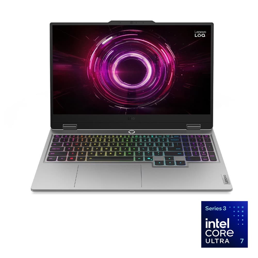 Lenovo LOQ 15IPH11 Laptop - Intel® Core™ Ultra 7-356H - 16GB - 512GB SSD - NVIDIA® GeForce RTX™ 5060 8GB - 15.3" WUXGA 165Hz - Win11 - Luna Grey