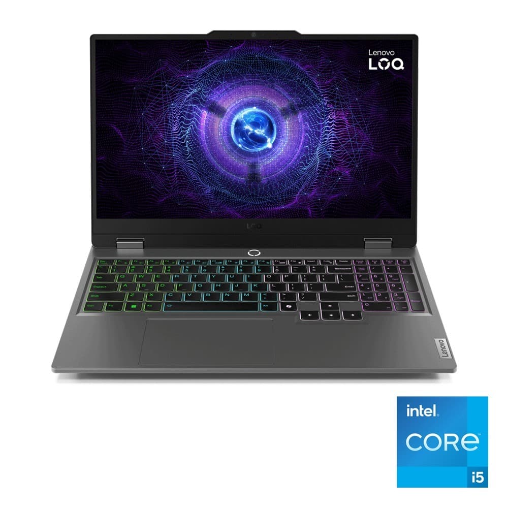 Lenovo LOQ 15IRX9 Laptop - Intel® Core™ i5-13450HX - 16GB - 512GB SSD - NVIDIA® GeForce RTX™ 3050 6GB - 15.6" FHD 144Hz - Luna Grey
