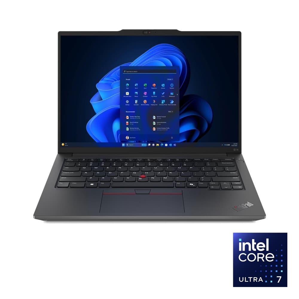 Lenovo ThinkPad E14 G7 Laptop - Intel® Core™ Ultra 7-255H - 16GB - 512GB SSD - Intel® Arc™ graphics - 14" WUXGA - Finger print - Black