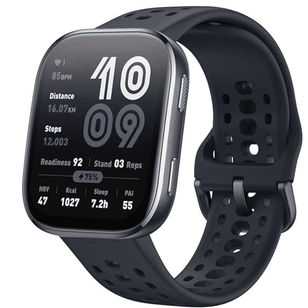 ساعة أمازفيت بيب 6 الذكية، 1.97 بوصة - أسود