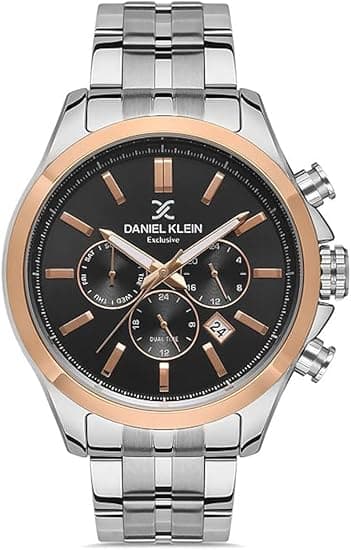 Daniel Klein Analog Casual Watch for Men, 45 mm, Stainless Steel Strap - Silver, DK.1.13292-4