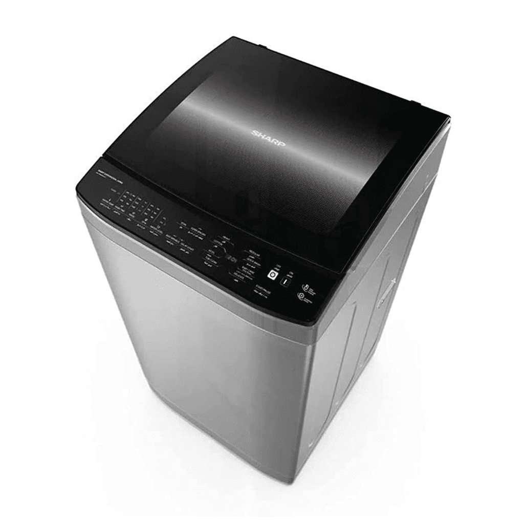 SHARP Washing Machine Top Automatic 9 Kg, Pump, Silver - ES-TN09GSLP