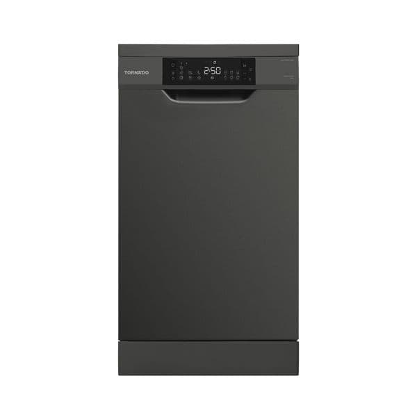 TORNADO Dishwasher, 10 Person, 45 cm, Digital, 7 Programs - Black, TDV-FN107CBK