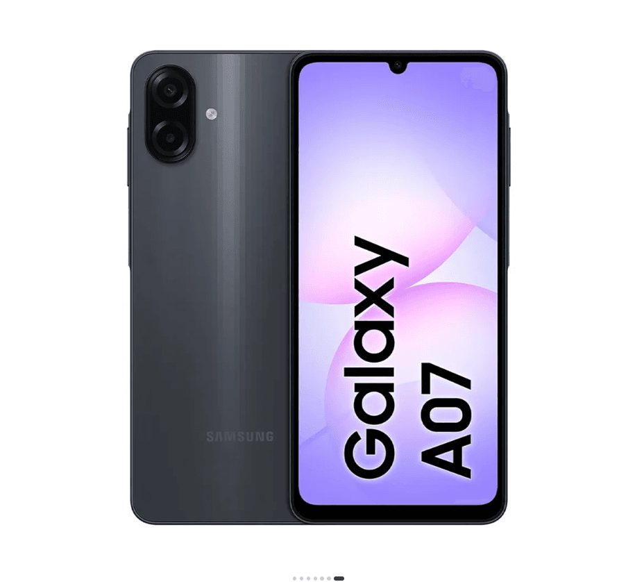 Samsung A07 Dual Sim, 128GB, 4GB Ram, 4G - BLACK
