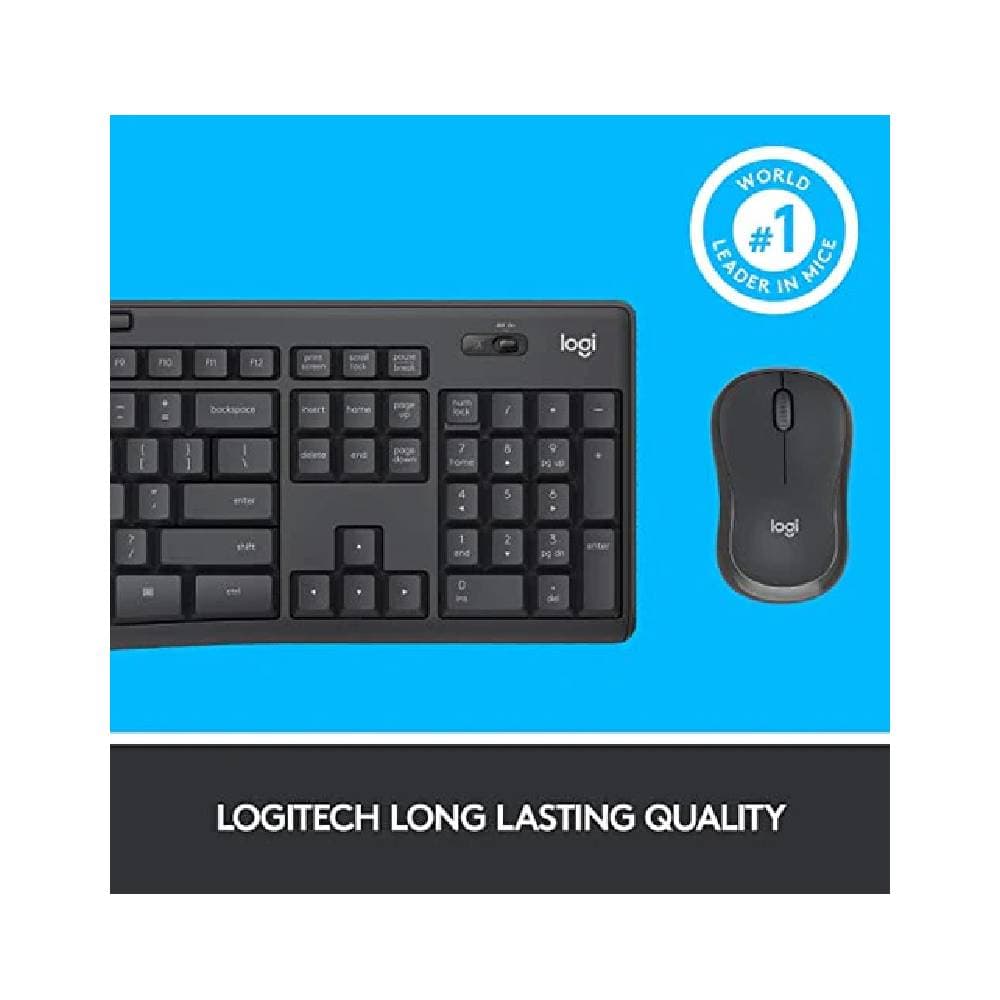 Logitech MK295 Silent Wireless Mouse and Keyboard Combo-Gray