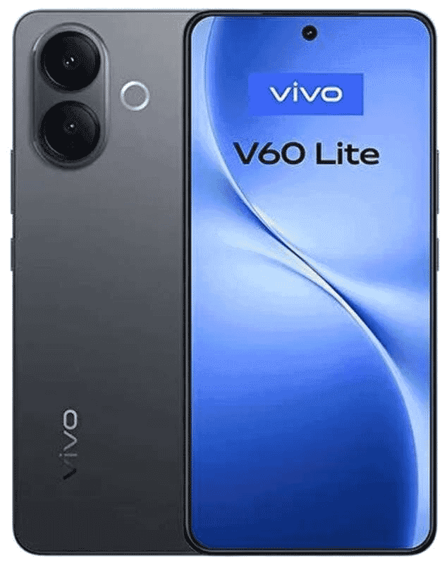 Vivo V60 lite Dual SIM, 256GB, 12GB RAM, 5G - Black (Local Warranty)