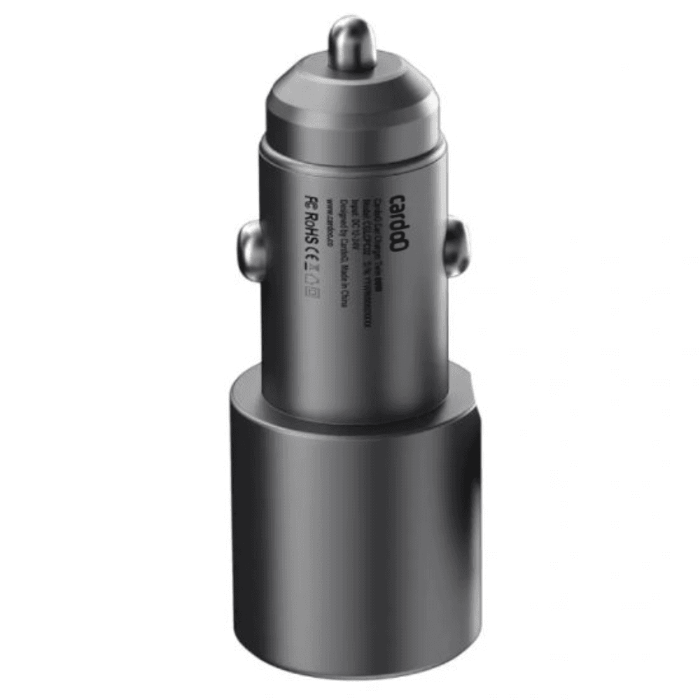 CardoO Dual USB-C Ports Car Charger, 60 Watt, CGLCPC02S - Silver