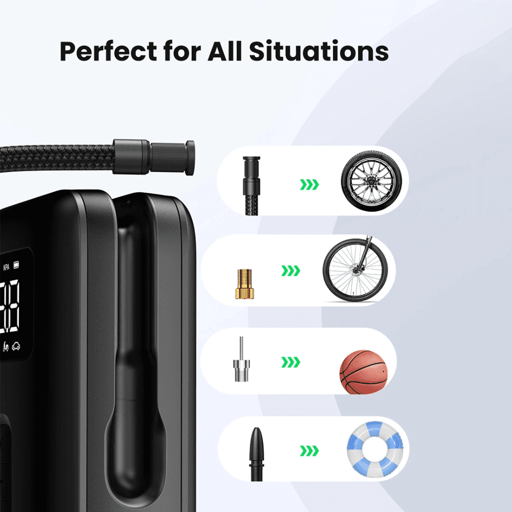 Ugreen CD259 Air Compressor with Battery and LED Lighting - Black