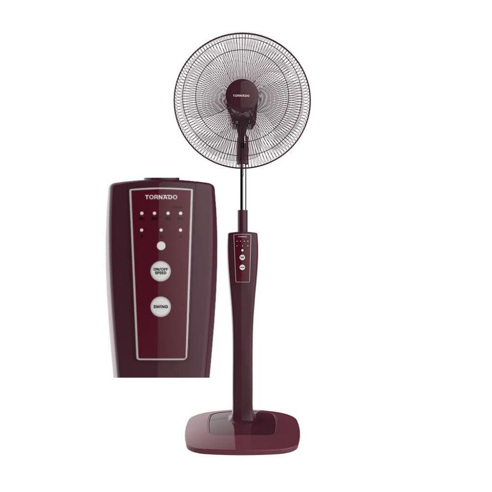 Tornado Stand Fan, 16 Inch, 4 Blades, Remote - Vino, TSF-75RED