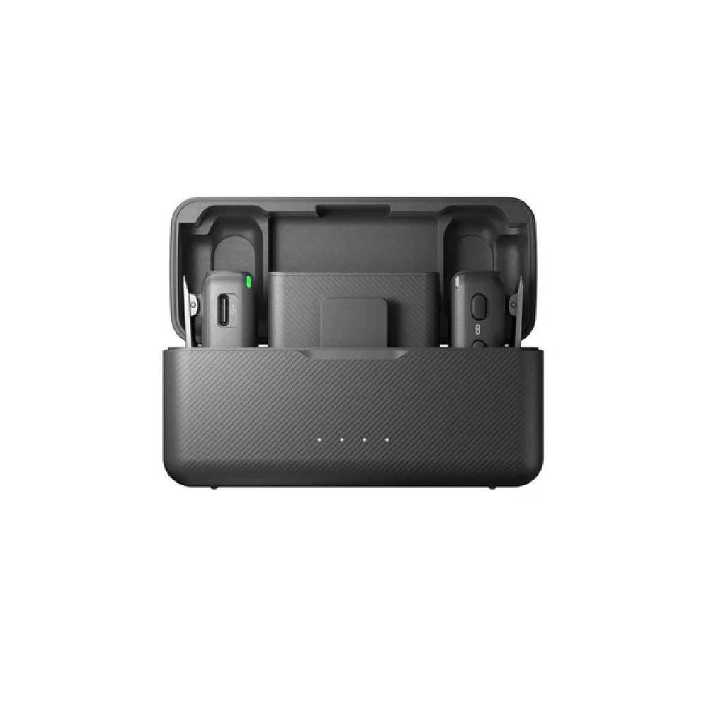 DJI MIC 2 (2 TX + 1 RX + Charging Case) Safety Track, Safeguard Your Audio, Easy to Use Wherever You Go - Black