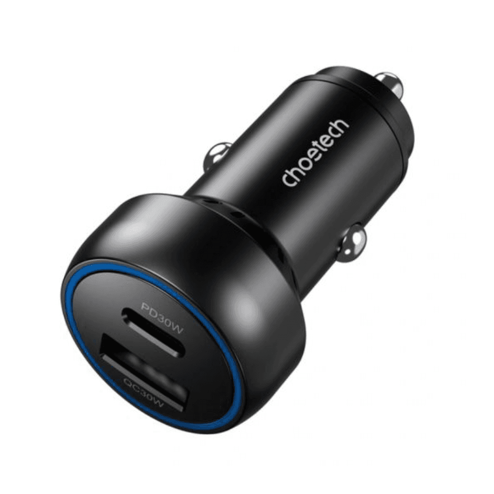 Choetech Car Charger 60W with Type-C and Micro USB Port TC0014 - Black