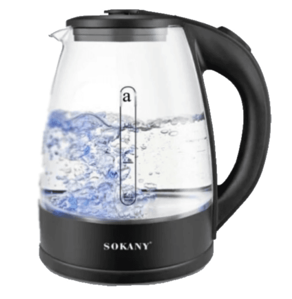 Sokany Glass Electric Kettle,1.8L, 1500W - Clear