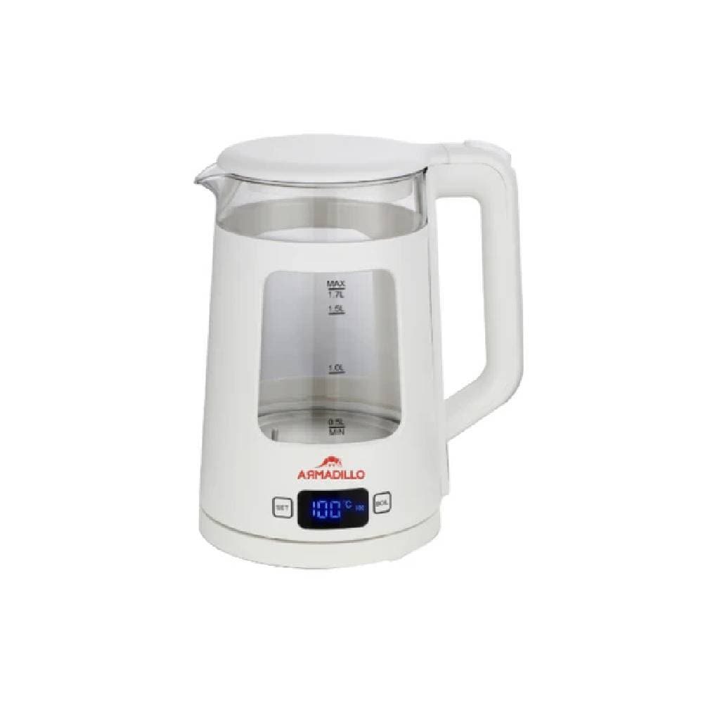 Armadillo Glass Kettle Digital, 1.7L, (1850-2200W) - White