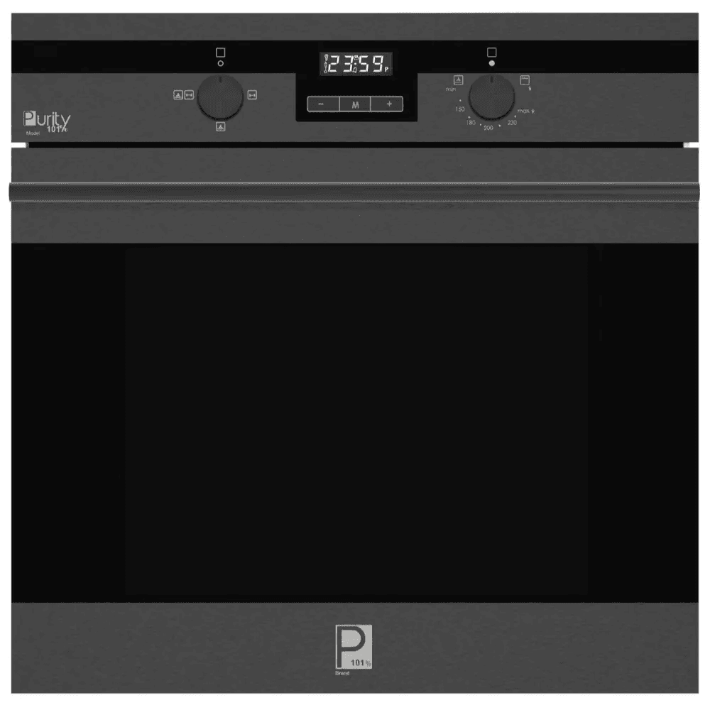 فرن بلت إن بيورتي، غاز، 60سم، 65 لتر، ديجيتال، مروحة تبريد، FR PRO - اسود