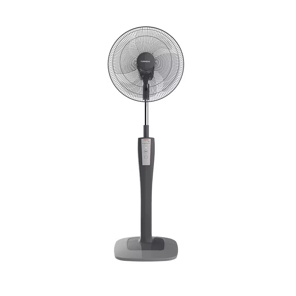 Tornado I Stand Fan with Remote, 16 Inch, 4 Blades - Grey, TSF-75G