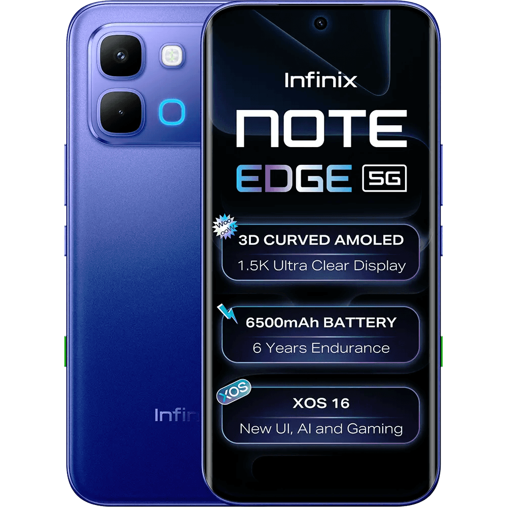 Infinix Note Edge Dual SIM, 256GB, 8GB RAM, 5G - Stellar Blue