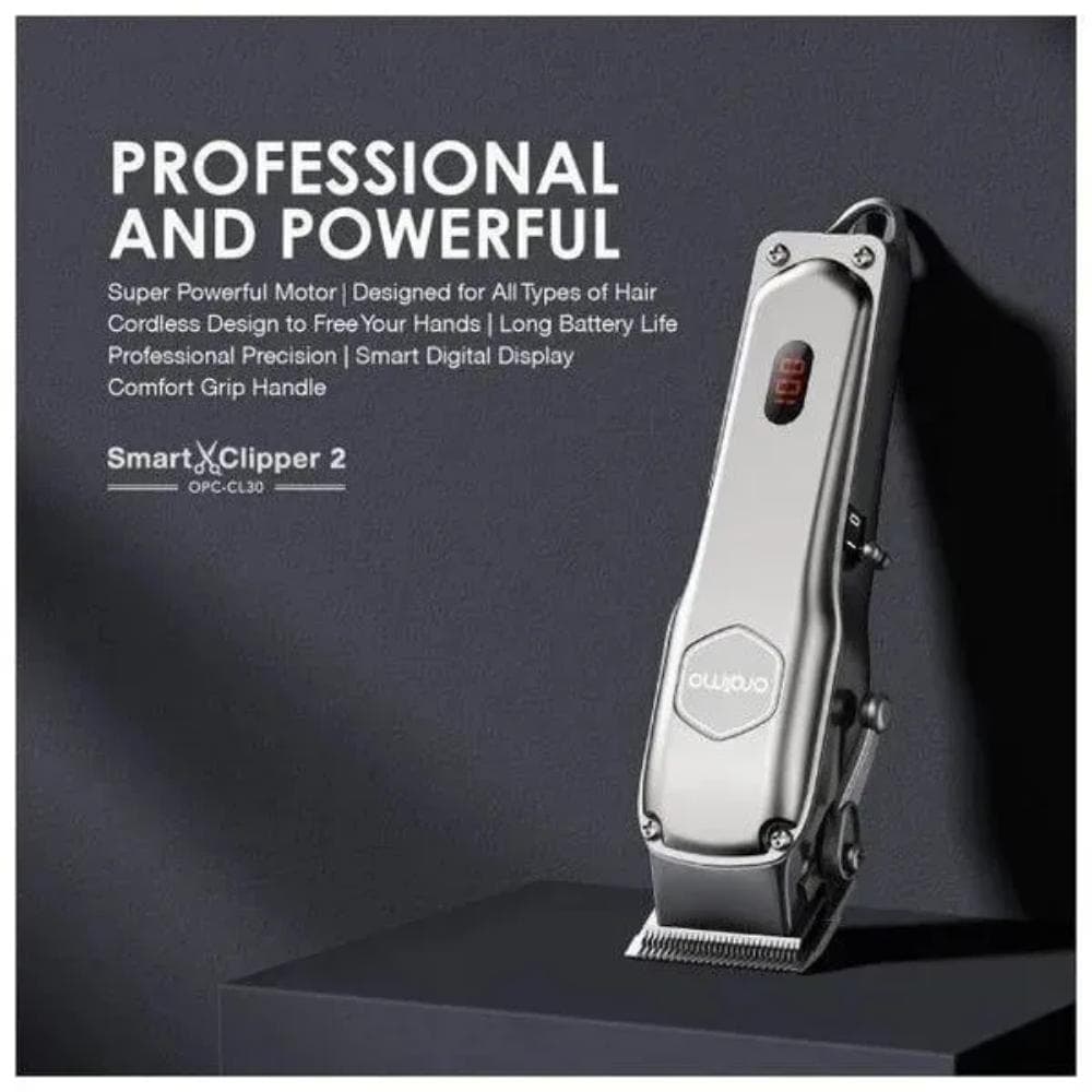 Oraimo SmartClipper 2 Digital Rechargeable Hair Clipper, Silver - OPC-CL30