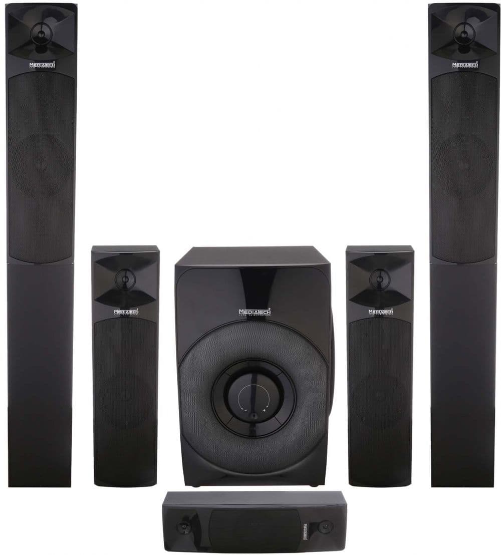 Media Tech Home Theater, 6 Units, Wireless, Bluetooth, MT-861 - Black