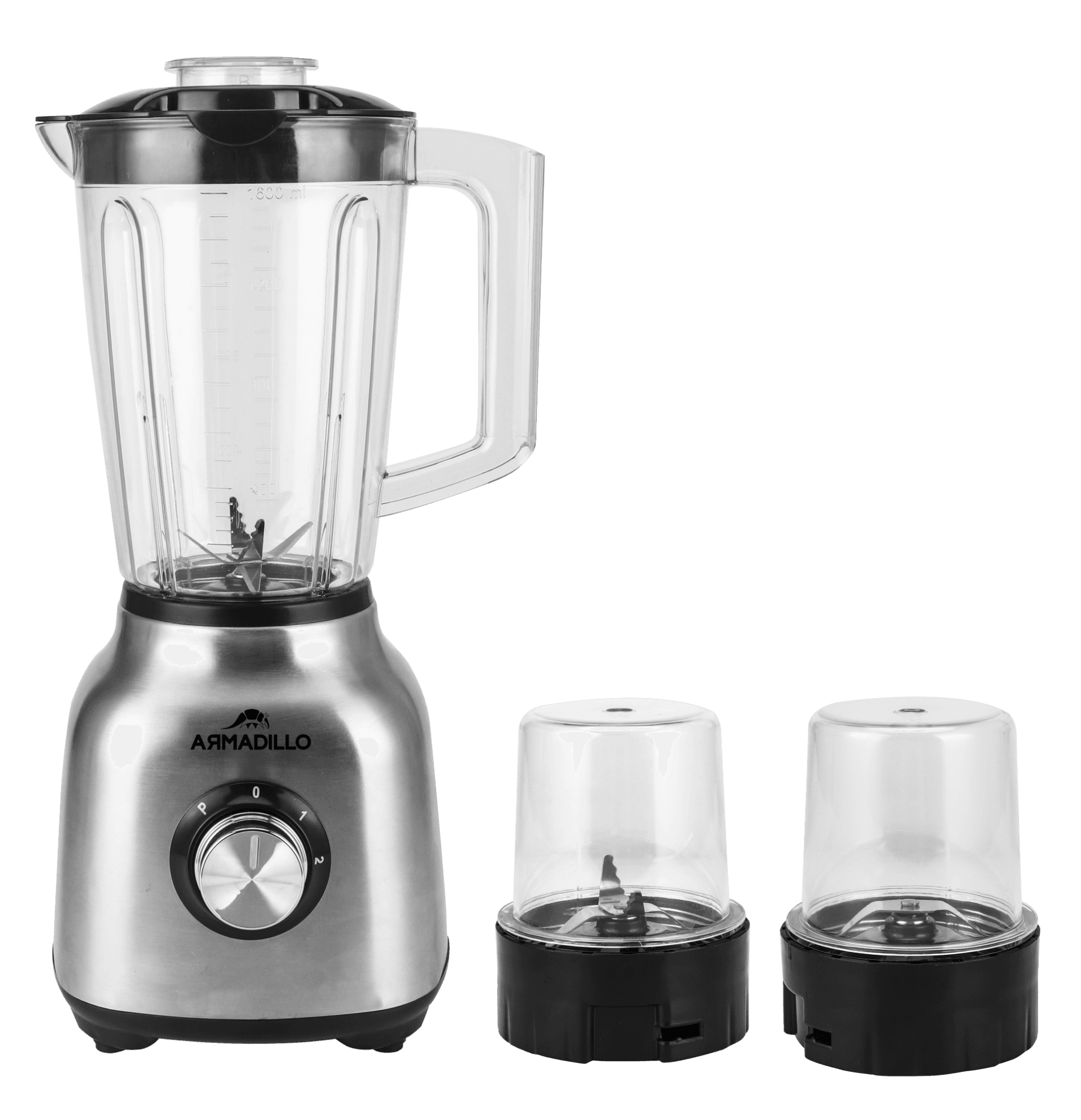 Armadillo Stainless Blender with 2 Grinders 500W - ARM-SDA-BLD-SL-0008
