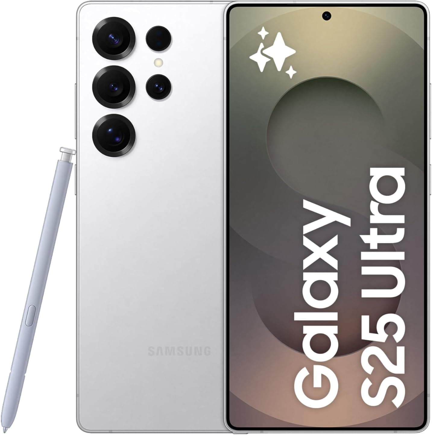 Samsung Galaxy S25 Ultra Dual SIM Mobile Phone, 256 GB, 12 GB Ram, 5G - Titanium Whitesilver One Year Local Warranty